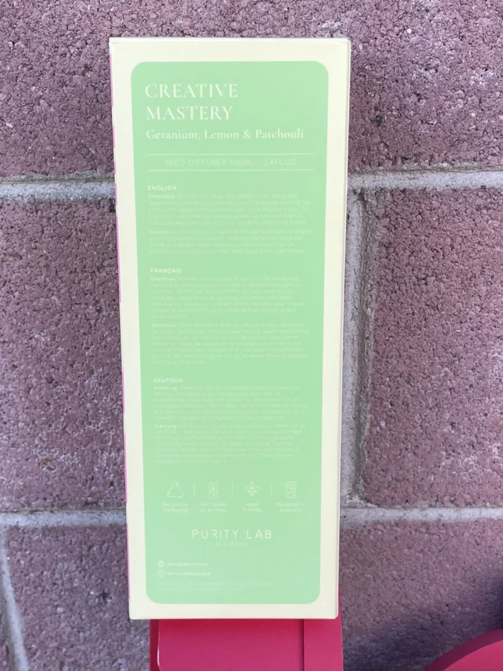 Purity Lab Reed Diffuser  Geranium, Lemon & Patchouli  100ml - Picture 3 of 7